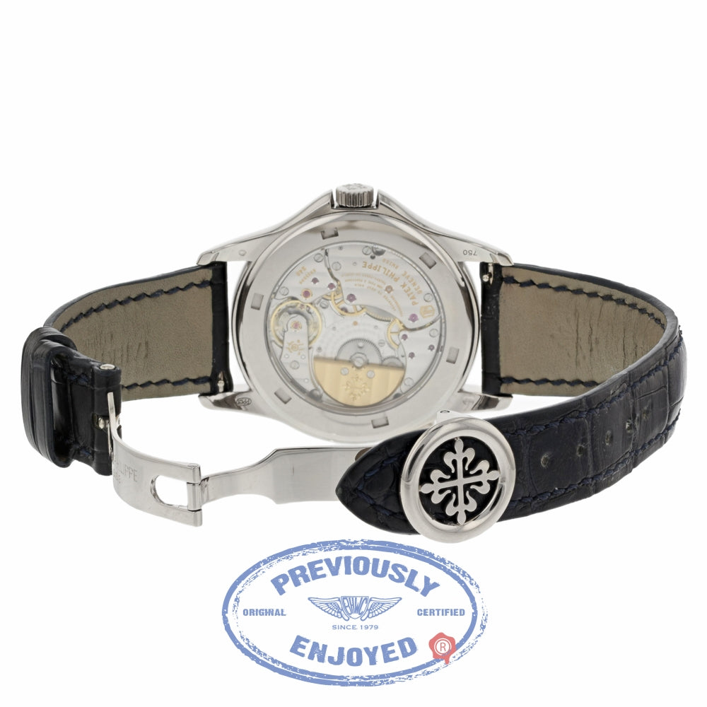 Patek Philippe 39.5mm Complications World Time 18k White Gold 5130G-019 QJ4VJ2 - Beverly Hills Watch