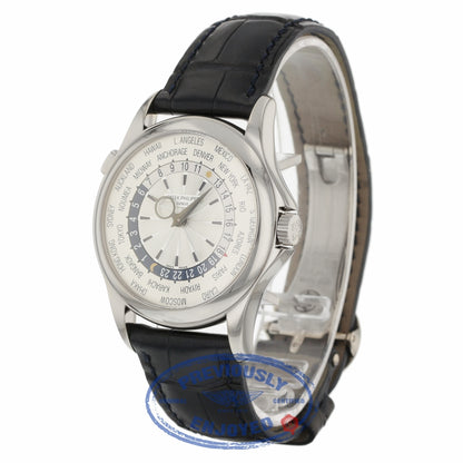 Patek Philippe 39.5mm Complications World Time 18k White Gold 5130G-019 QJ4VJ2 - Beverly Hills Watch