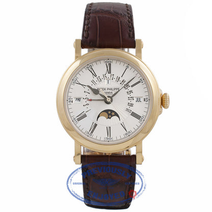 Patek Philippe Perpetual Calendar Retrograde 18k Yellow Gold Silver Dial 5159J 18747 - Beverly Hills Watch Company Watch Store