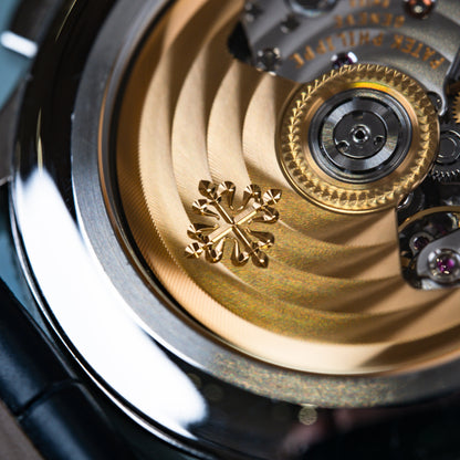 Patek Philippe Annual Chronograph Platinum 42mm Blue Dial 5905P-001 - Beverly Hills Watch Company