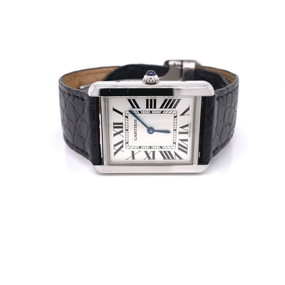 Cartier Tank Solo Large Stainless Steel W1018355 PDPW17 - Beverly Hills Watch Company