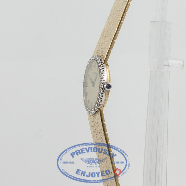 Piaget Gold Mesh Bracelet Diamond Bezel Ladies Vintage Watch Beverly Hills Watch Company Watch Store