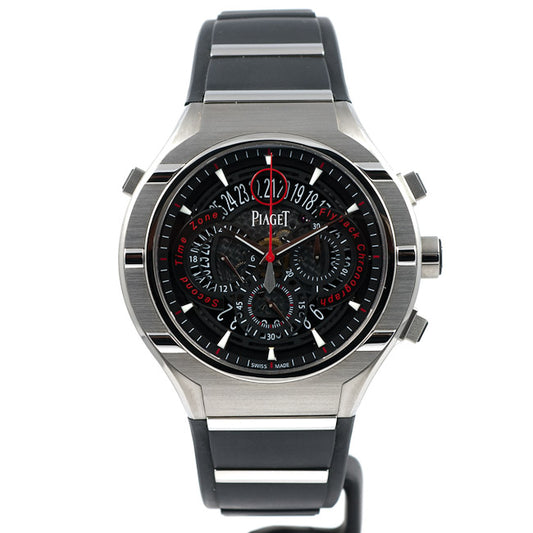 Piaget Protocol Flyback Titanium Skeleton Dial GMT Watch GOA35001 Beverly Hills Watch Company Watches