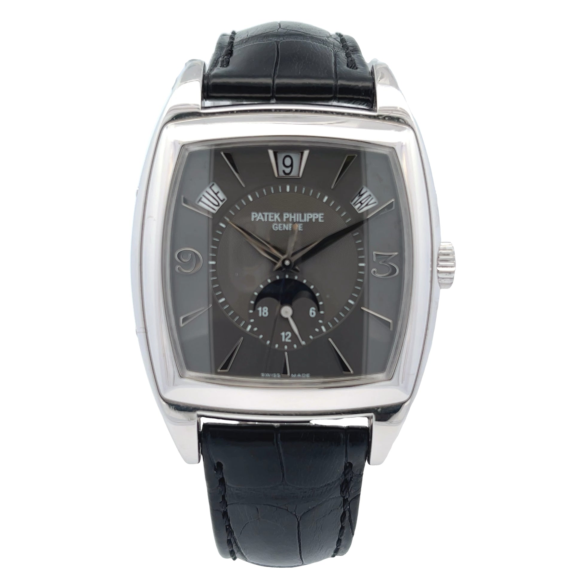 Patek Philippe Gondolo Annual Calendar Calendario Grey Dial 5135g-010 - Beverly Hills Watch Company