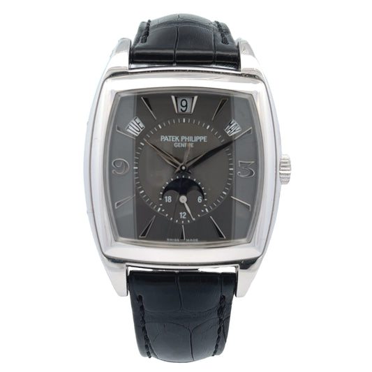 Patek Philippe Gondolo Annual Calendar Calendario Grey Dial 5135g-010 - Beverly Hills Watch Company
