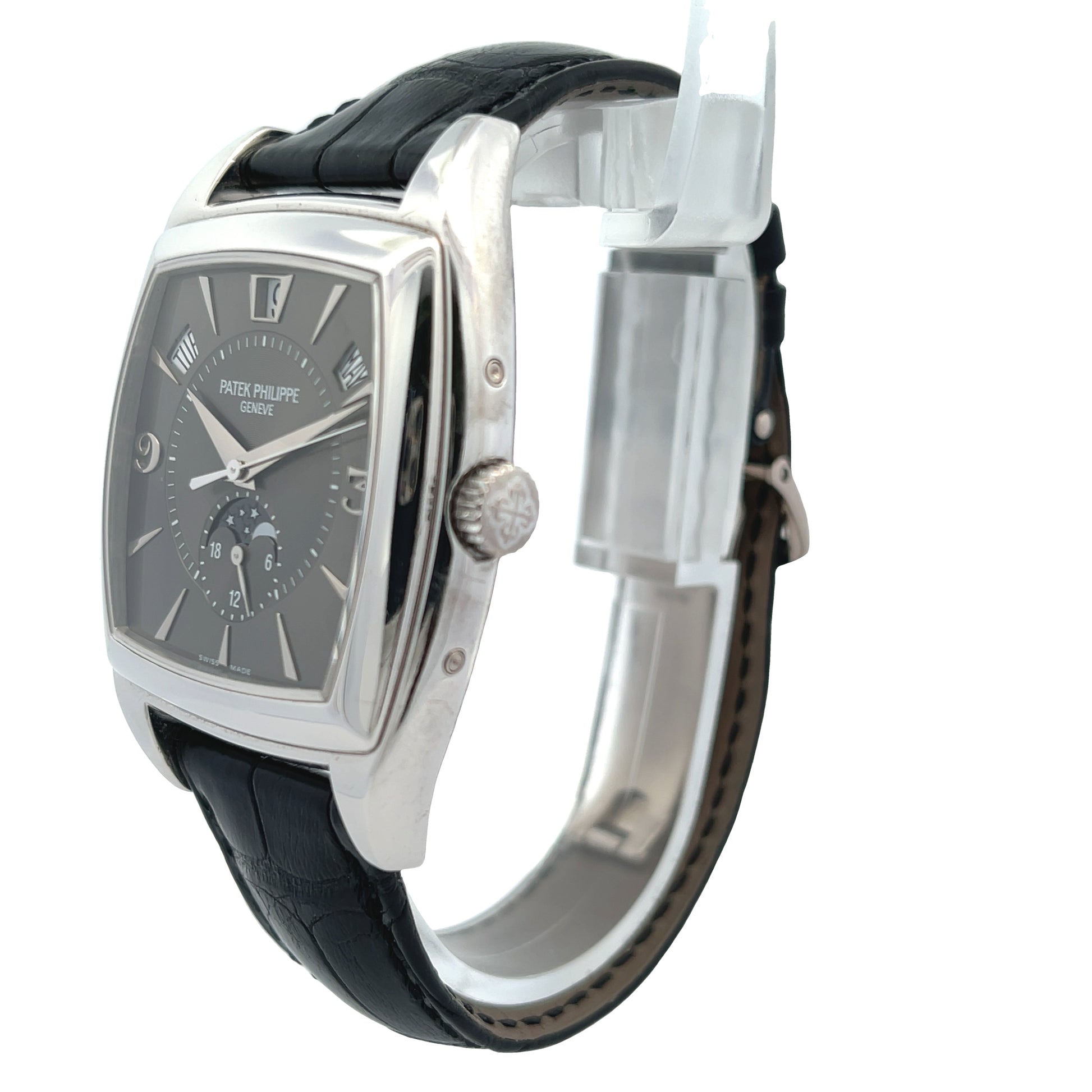 Patek Philippe Gondolo Annual Calendar Calendario Grey Dial 5135g-010 - Beverly Hills Watch Company