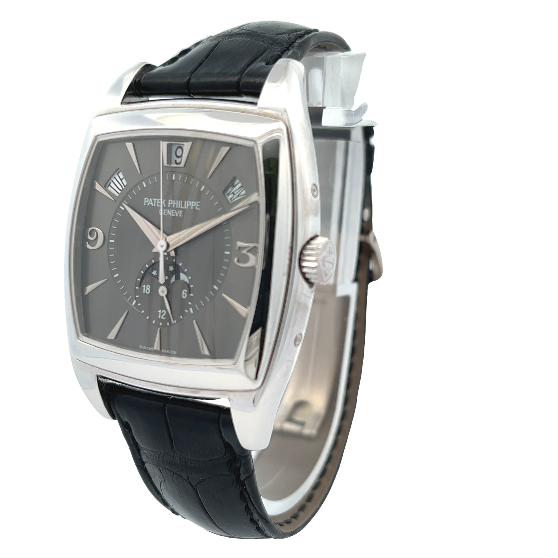 Patek Philippe Gondolo Annual Calendar Calendario Grey Dial 5135g-010 - Beverly Hills Watch Company