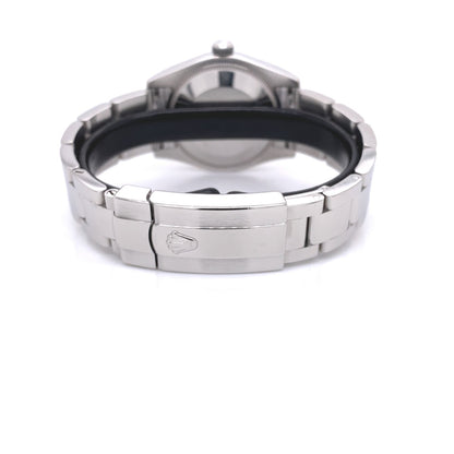 Rolex Datejust 31mm White Gold Fluted Bezel Silver Dial Index 178274 PLZUPH - Beverly Hills Watch Company