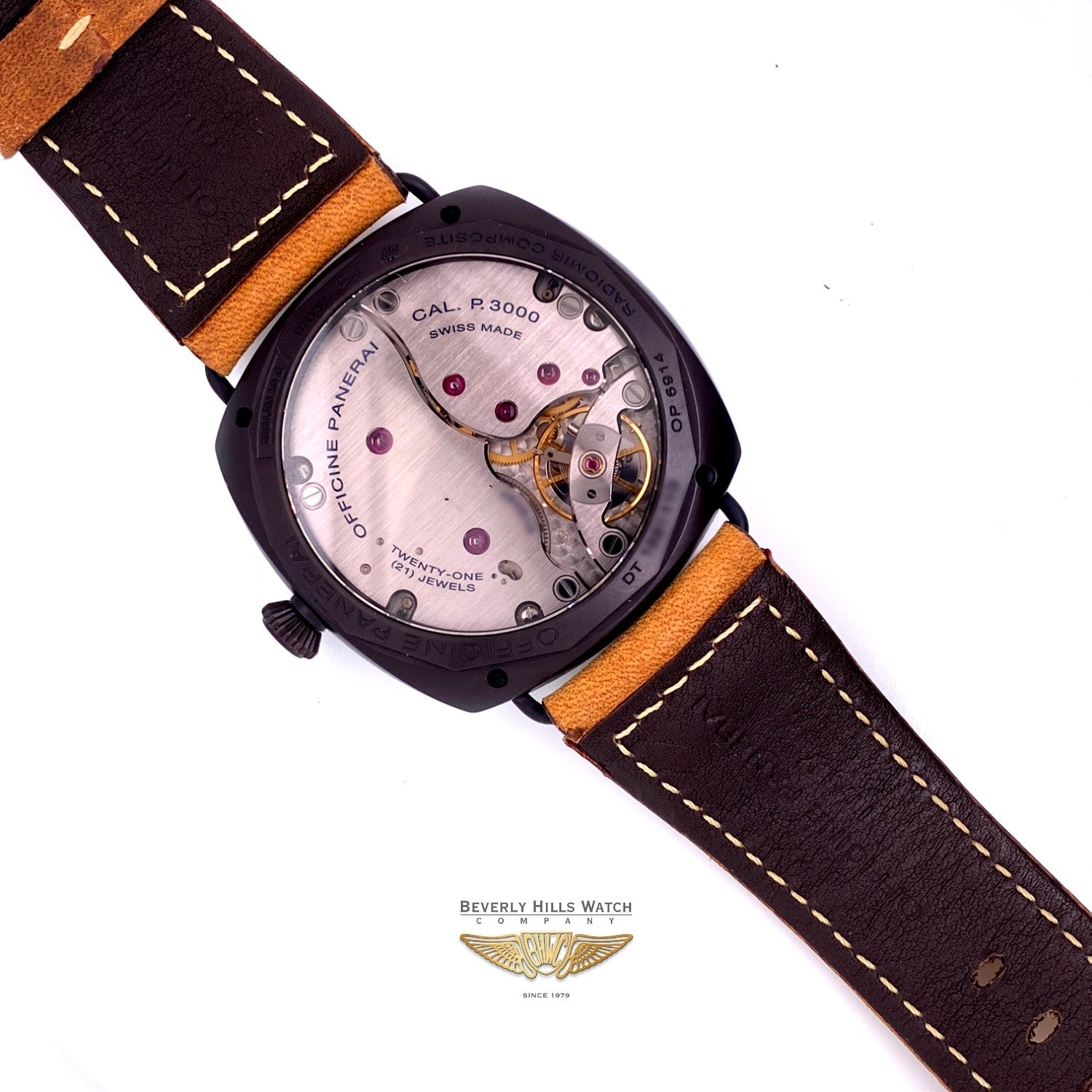 Panerai Radiomir 47mm Composite Case Brown Dial PAM00504 Q41N1D - Beverly Hills Watch Company