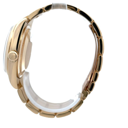 Rolex Day-Date Oyster 36MM Yellow Gold Champagne Roman 118208 - Beverly Hills Watch Company