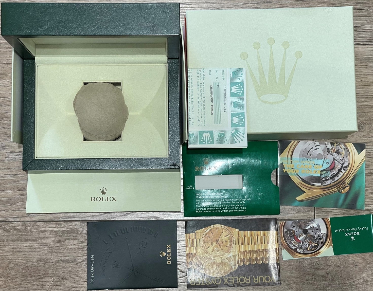 Rolex Day-Date Oyster 36MM Yellow Gold Champagne Roman 118208 - Beverly Hills Watch Company