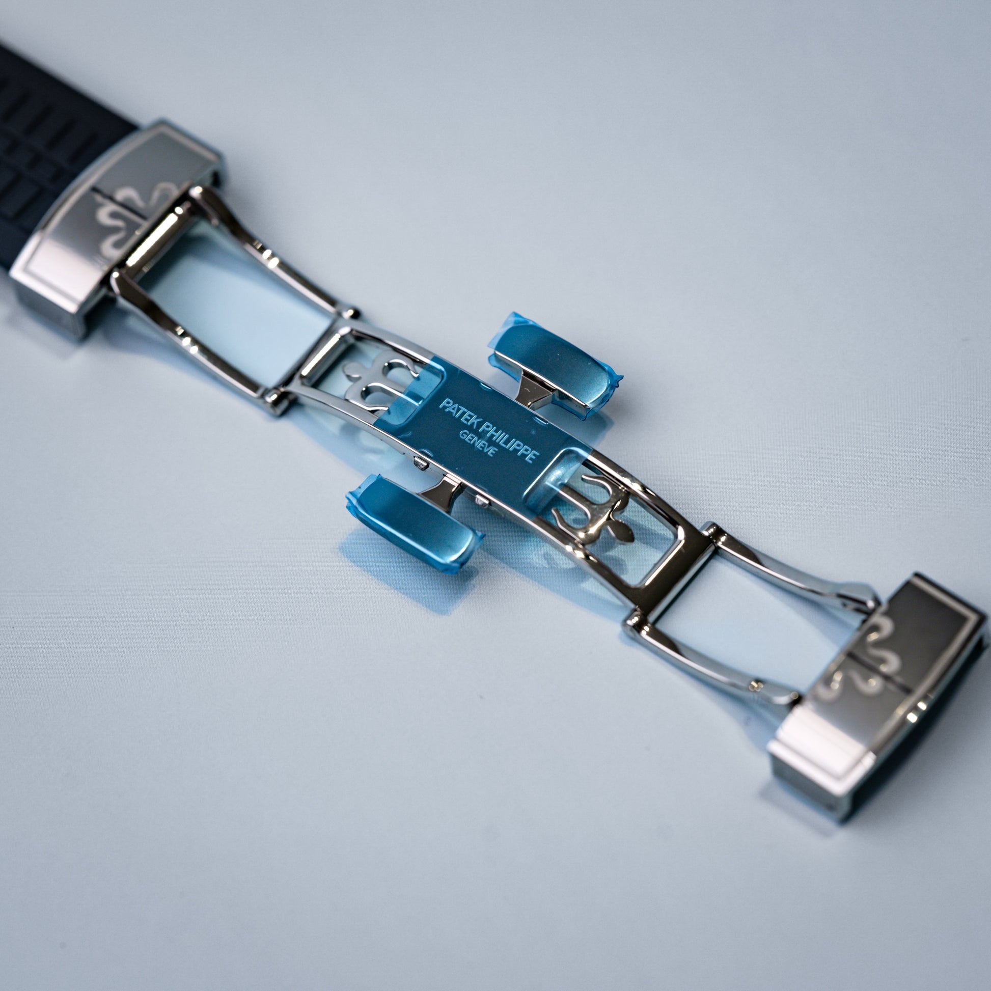 Patek Philippe Aquanaut Chronograph White Gold Blue Dial 5968g-001 - Beverly Hills Watch Company