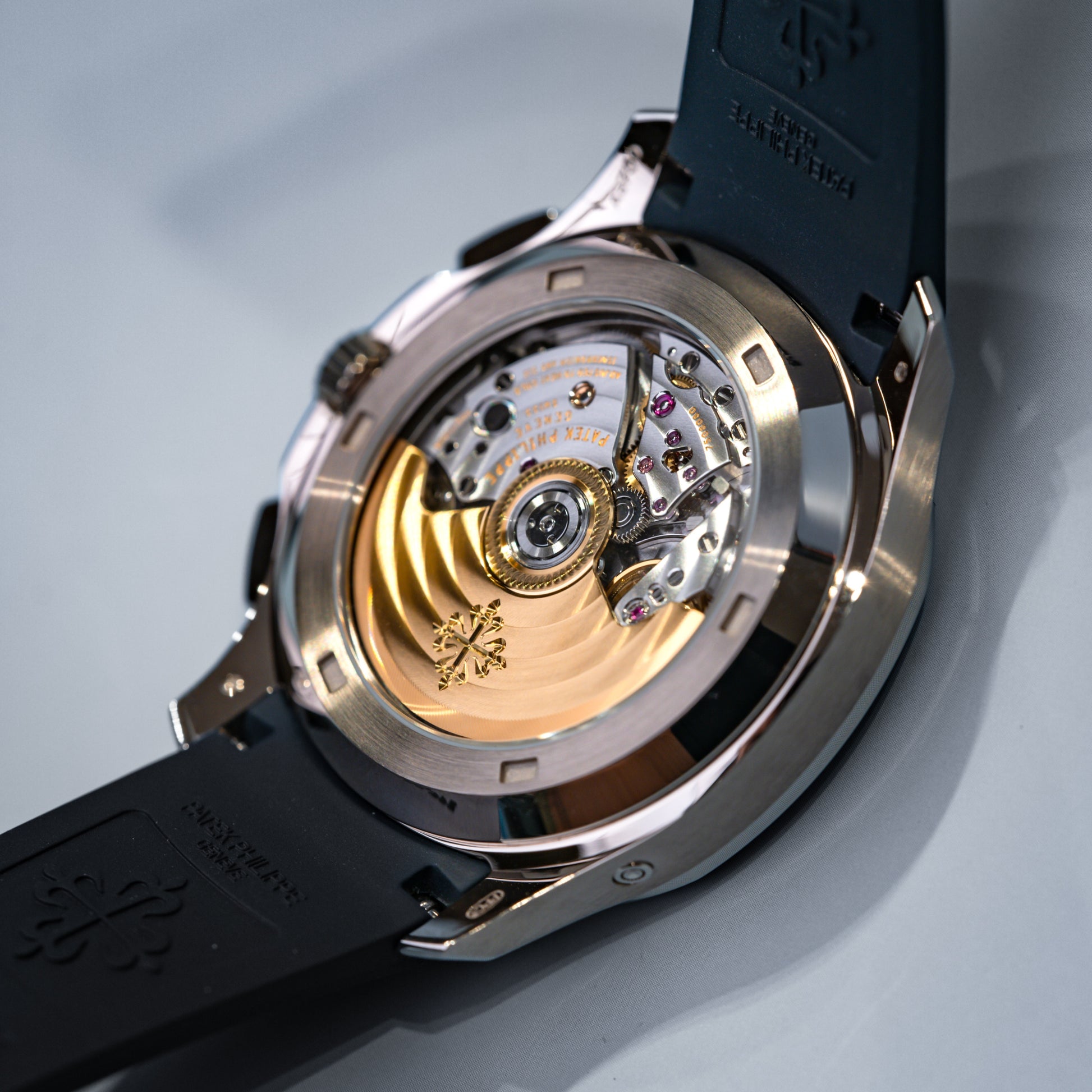 Patek Philippe Aquanaut Chronograph White Gold Blue Dial 5968g-001 - Beverly Hills Watch Company