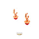Naira & C Reconstructed Coral Rose Gold Earrings Q77AAE - Beverly Hills Watch and Jewelry Company