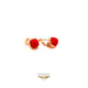 Naira & C Reconstructed Coral Rose Gold Earrings Q77AAE - Beverly Hills Watch and Jewelry Company
