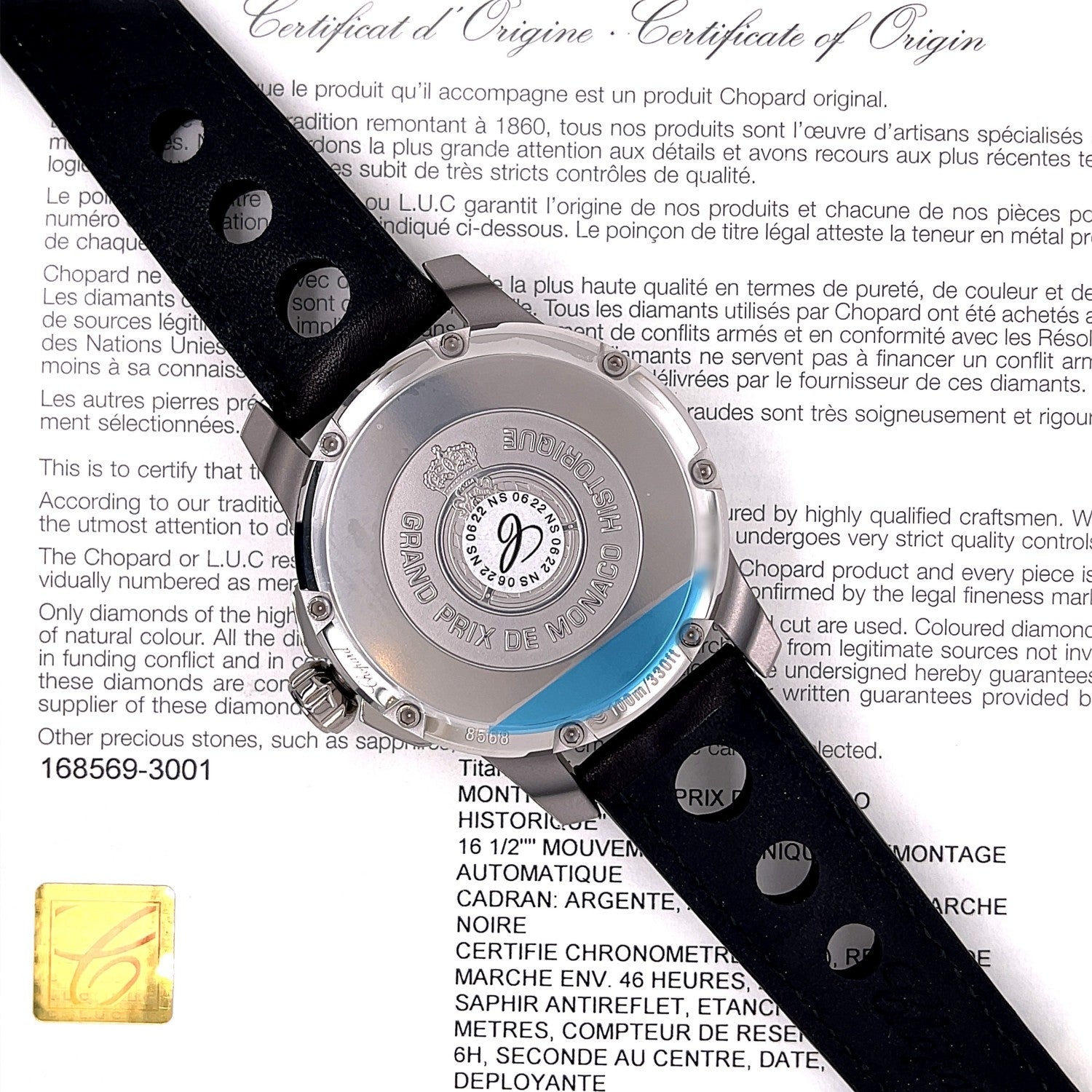 Chopard Grand Prix Monaco Historique Power Control 168569-3001 - Beverly Hills Watch Company