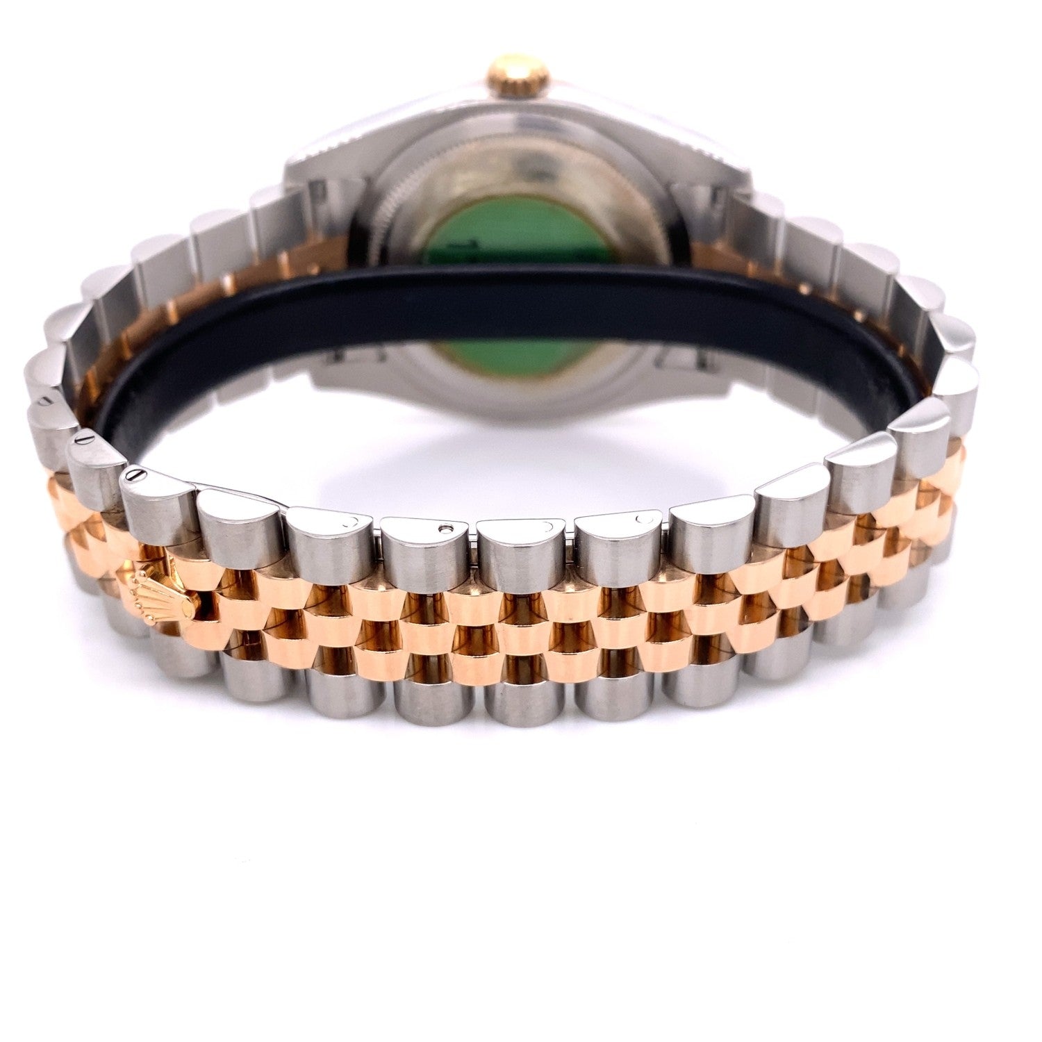 Rolex Datejust Turn-O-Graph 36mm Rose Gold and Stainless Steel Silver Stick Dial 116261 QV7QK1 - Beverly Hills Watch Company