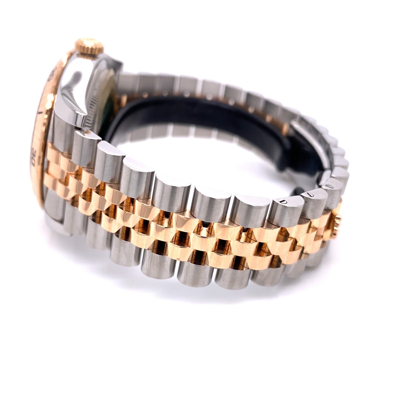 Rolex Datejust Turn-O-Graph 36mm Rose Gold and Stainless Steel Silver Stick Dial 116261 QV7QK1 - Beverly Hills Watch Company