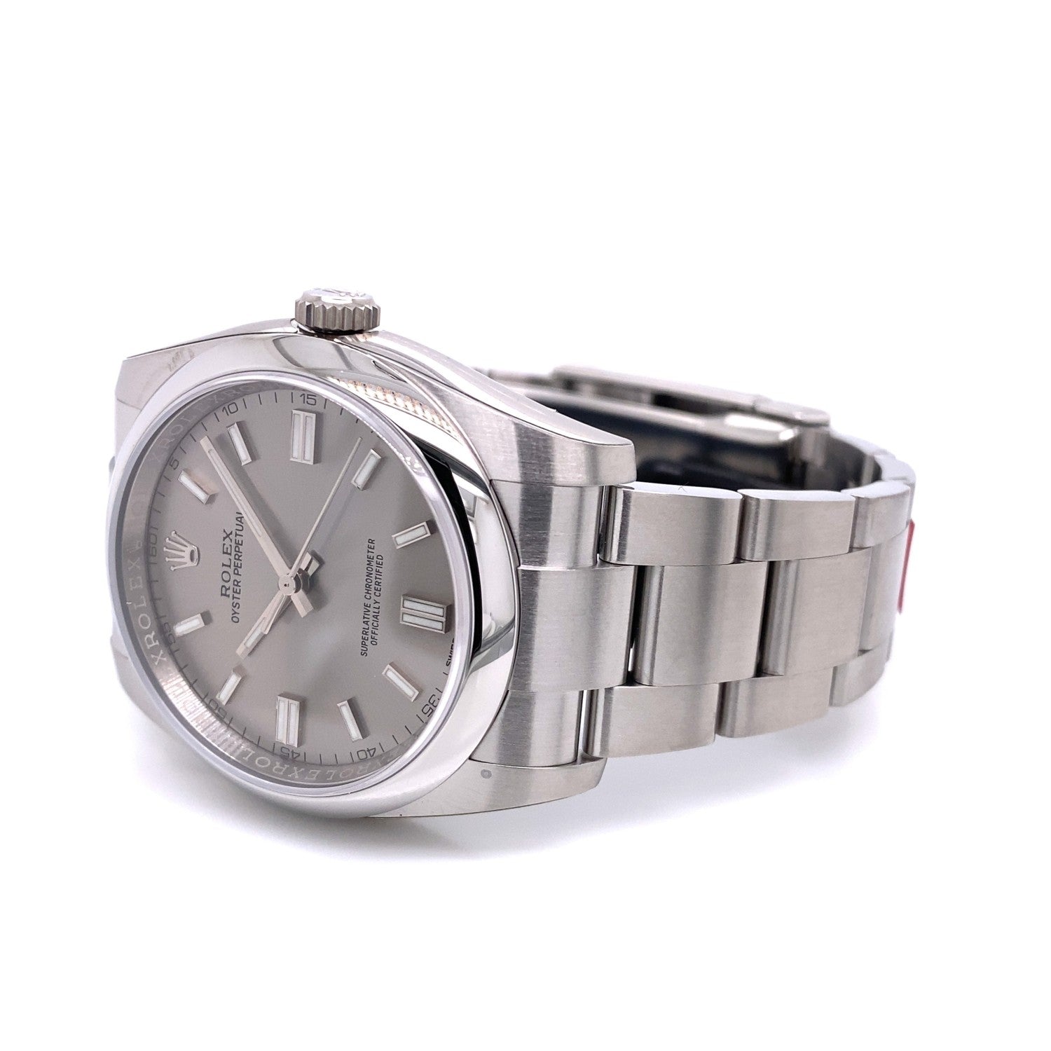 Rolex Oyster Perpetual 36mm Grey Dial 116000 QYW719 - Beverly Hills Watch Company