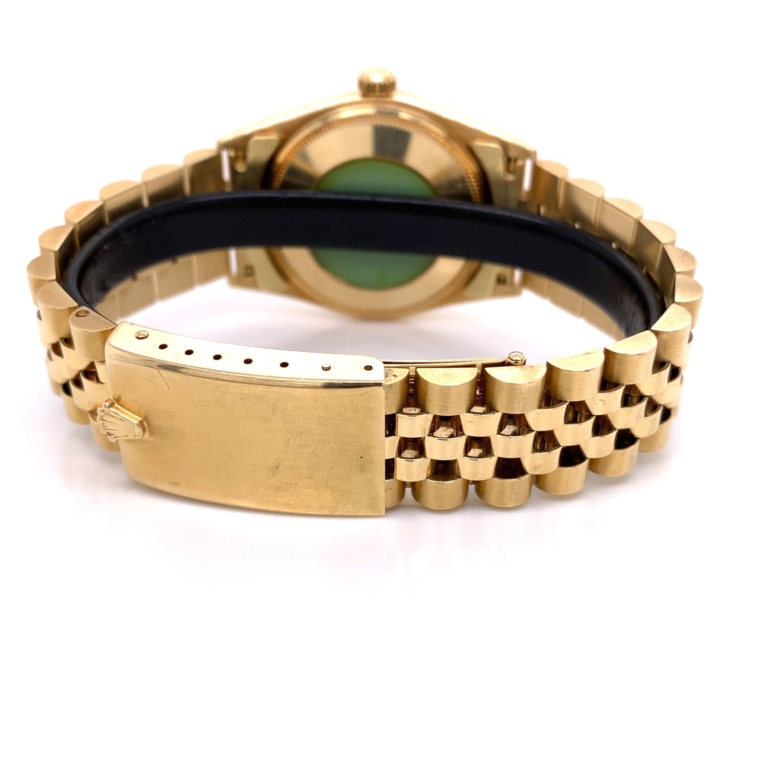 Rolex Date 34mm Yellow Gold Champagne Dial Jubilee Bracelet 15037 R2YMVW - Beverly Hills Watch Company