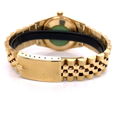 Rolex Date 34mm Yellow Gold Champagne Dial Jubilee Bracelet 15037 R2YMVW - Beverly Hills Watch Company