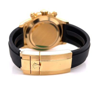 Rolex Daytona Yellow Gold Oysterflex Black Paul Newman Dial 116518LN - Beverly Hills Watch Company