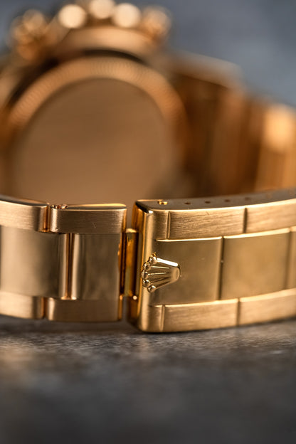 Rolex Daytona Zenith Movement 18K Yellow Gold Black Dial 16528