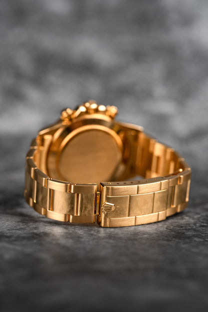 Rolex Daytona Zenith Movement 18K Yellow Gold Black Dial 16528