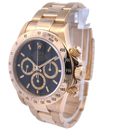 Rolex Daytona Zenith Movement 18K Yellow Gold Black Dial 16528