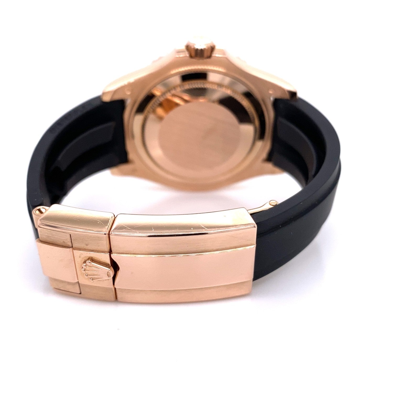 Rolex Yacht-Master 37mm Everose Black Dial Rubber Strap 268655 RAD046 -  Beverly Hills Watch Company