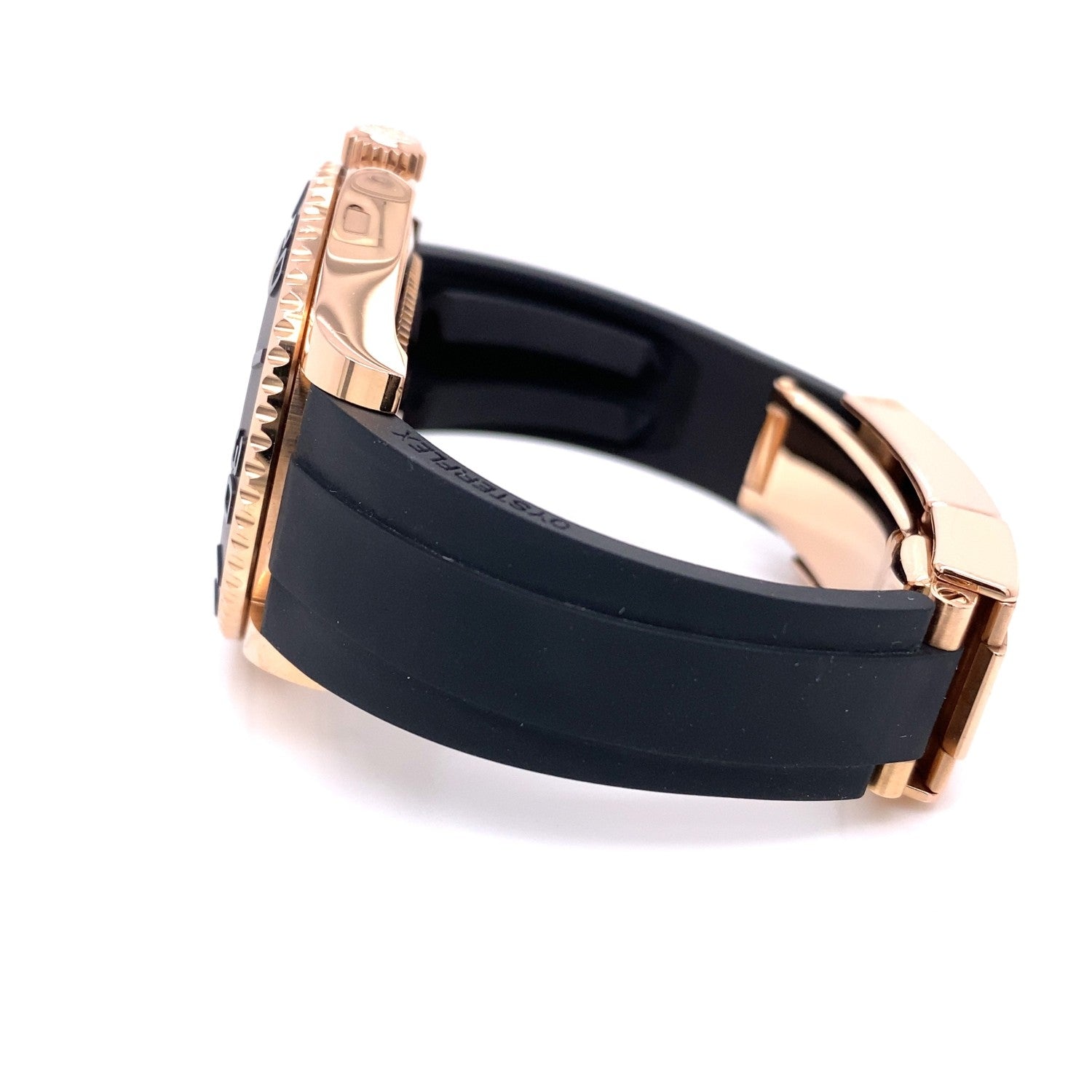 Rolex Yacht-Master 37mm Everose Black Dial Rubber Strap 268655 RAD046 -  Beverly Hills Watch Company