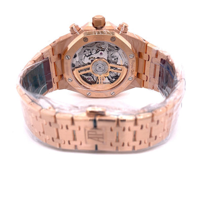 Audemars Piguet 41mm Rose Gold Chronograph Chocolate Dial 26239OR.OO.D821CR.01 RFK7MK - Beverly Hills Watch Company