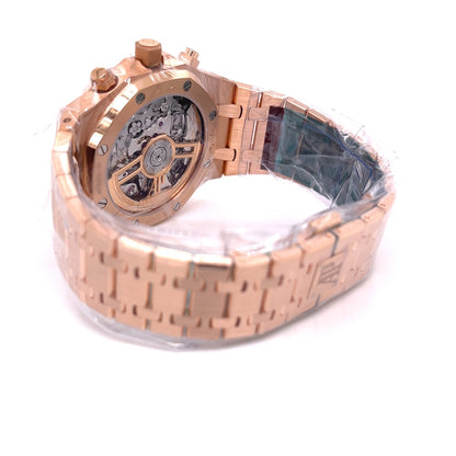 Audemars Piguet 41mm Rose Gold Chronograph Chocolate Dial 26239OR.OO.D821CR.01 RFK7MK - Beverly Hills Watch Company