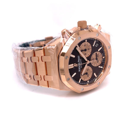 Audemars Piguet 41mm Rose Gold Chronograph Chocolate Dial 26239OR.OO.D821CR.01 RFK7MK - Beverly Hills Watch Company
