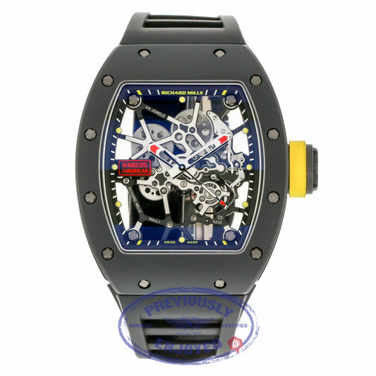 Richard Mille All Black Manual Wind Skeleton RM035 CA TZP Americas HCPPNP - Beverly Hills Watch