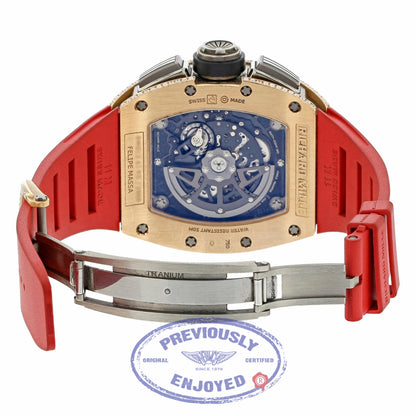 Richard Mille RM11 Annual Flyback Chronograph Rose Gold and Titanium Custom Set Diamonds RM011 AJ RG 7R7R8J - Beverly Hills Watch