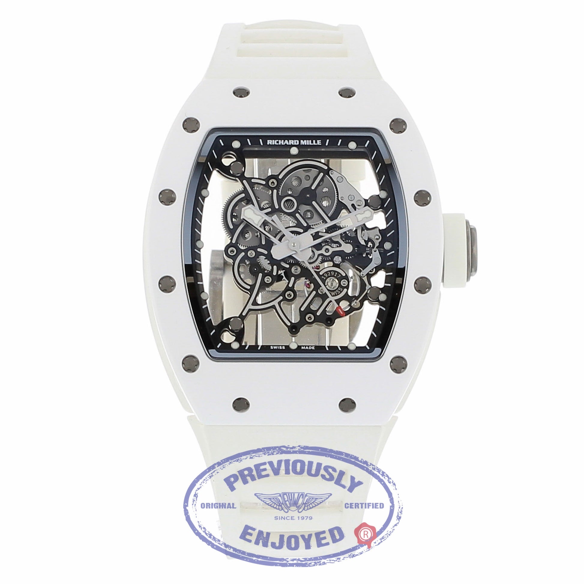 Richard Mille Bubba Watson RM055 All White RM055 Ti-ATZ CF1CX0 - Beverly Hills Watch