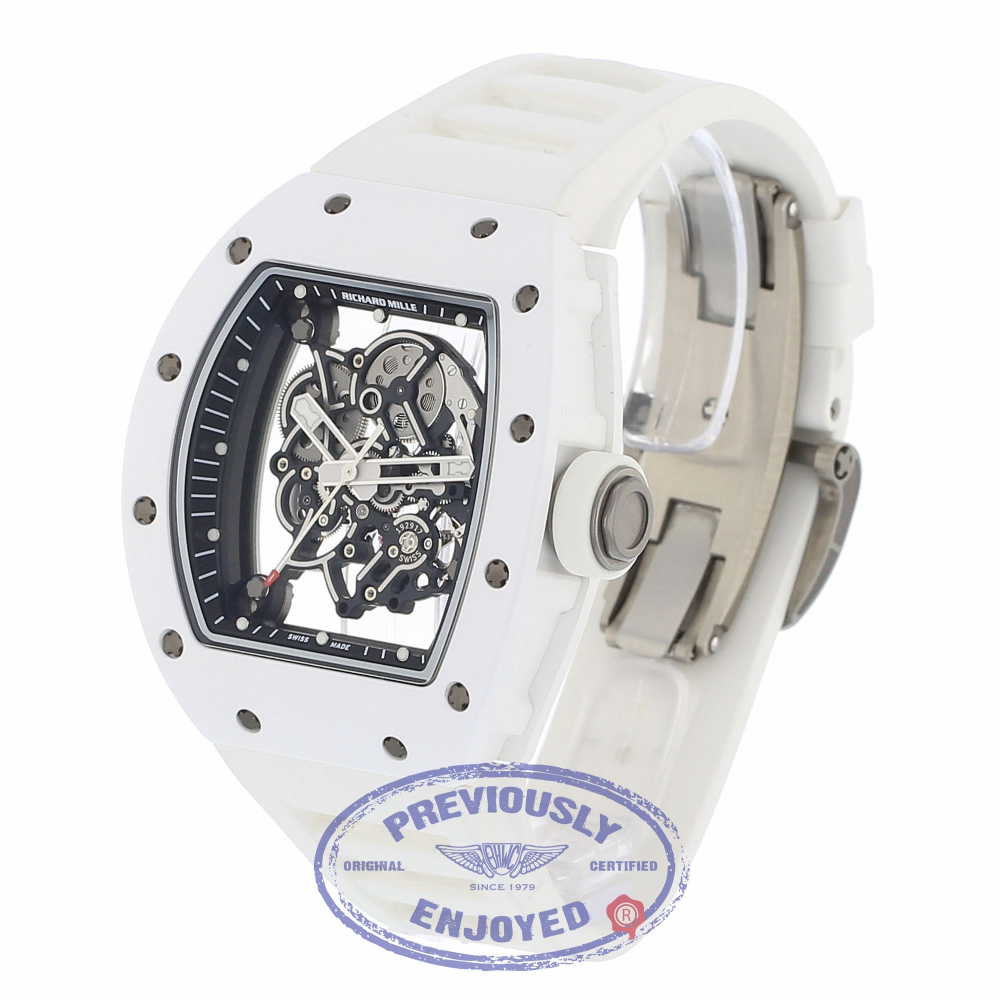 Richard Mille Bubba Watson RM055 All White RM055 Ti-ATZ CF1CX0 - Beverly Hills Watch