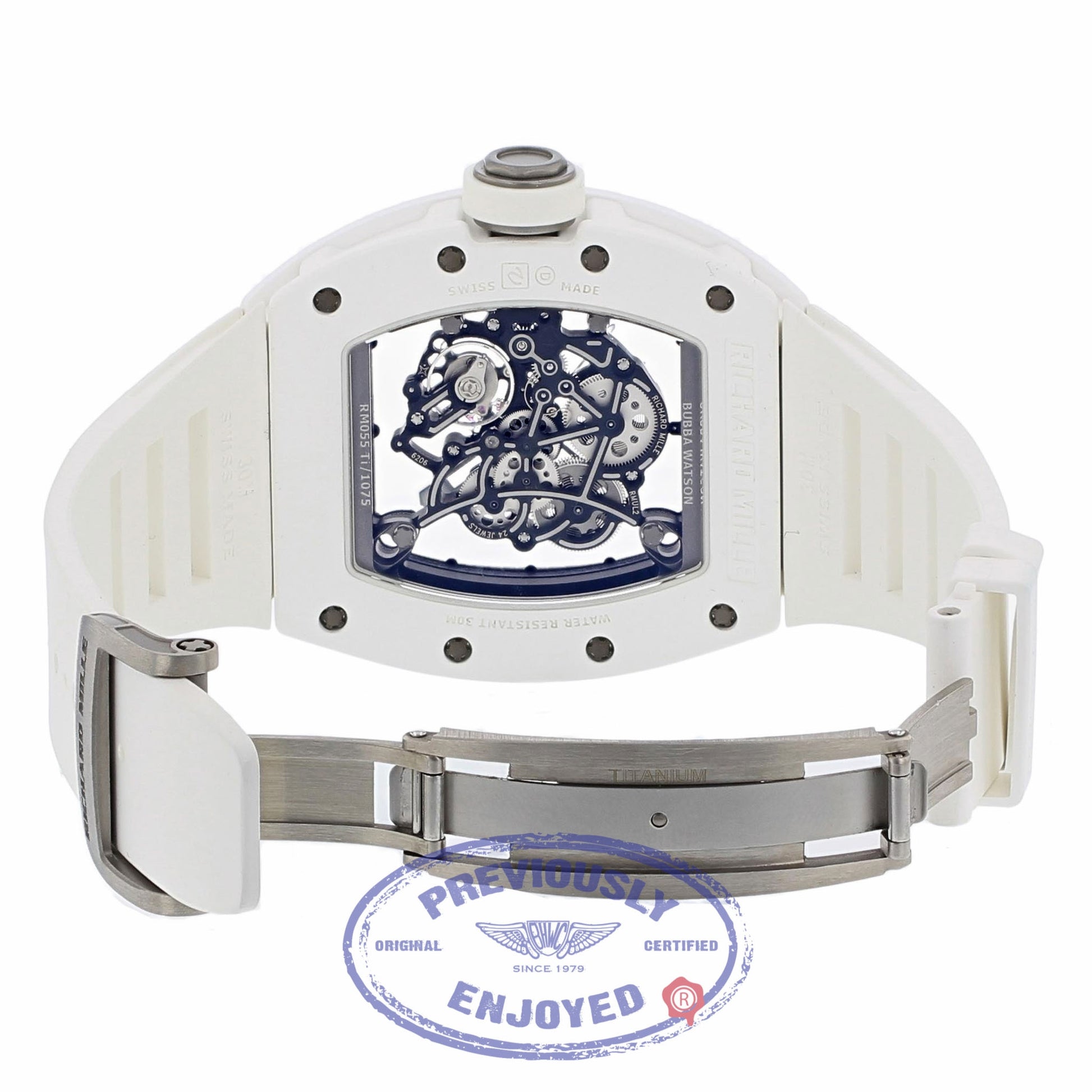 Richard Mille Bubba Watson RM055 All White RM055 Ti-ATZ CF1CX0 - Beverly Hills Watch