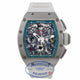 Richard Mille Felipe Massa Chronograph Flyback Yas Marina 18K White Gold Skeleton Dial White Rubber Strap RM-011 - Beverly Hills Watch Store