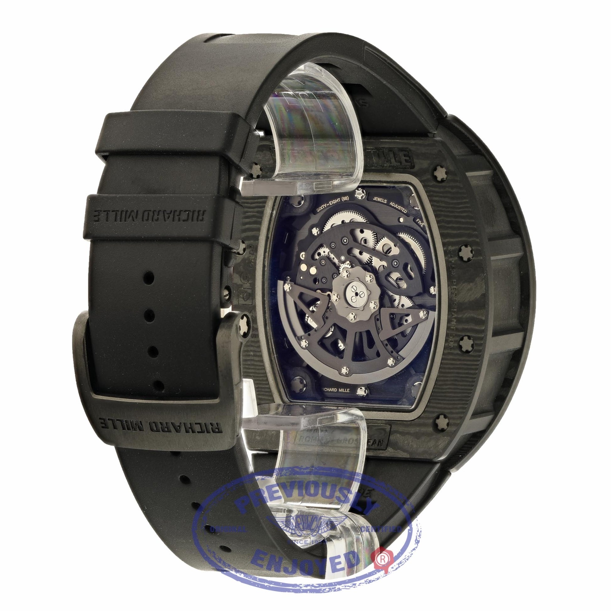 Richard Mille RM011 Rose Gold Trim Carbon Fiber Case NTPT RM011 AOCA NYPT LOTUS F1 TEAM 5P1FTZ - Beverly Hills Watch Company Watch Store