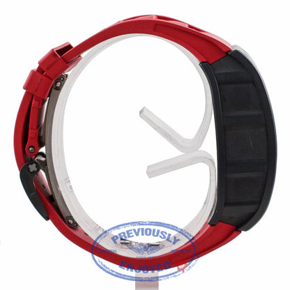 Richard Mille RM011 Rose Gold Trim Carbon Fiber Case NTPT Red Rubber Strap RM011 AOCA NYPT LOTUS F1 TEAM 5P1FTZ - Beverly Hills Watch Company Watch Store