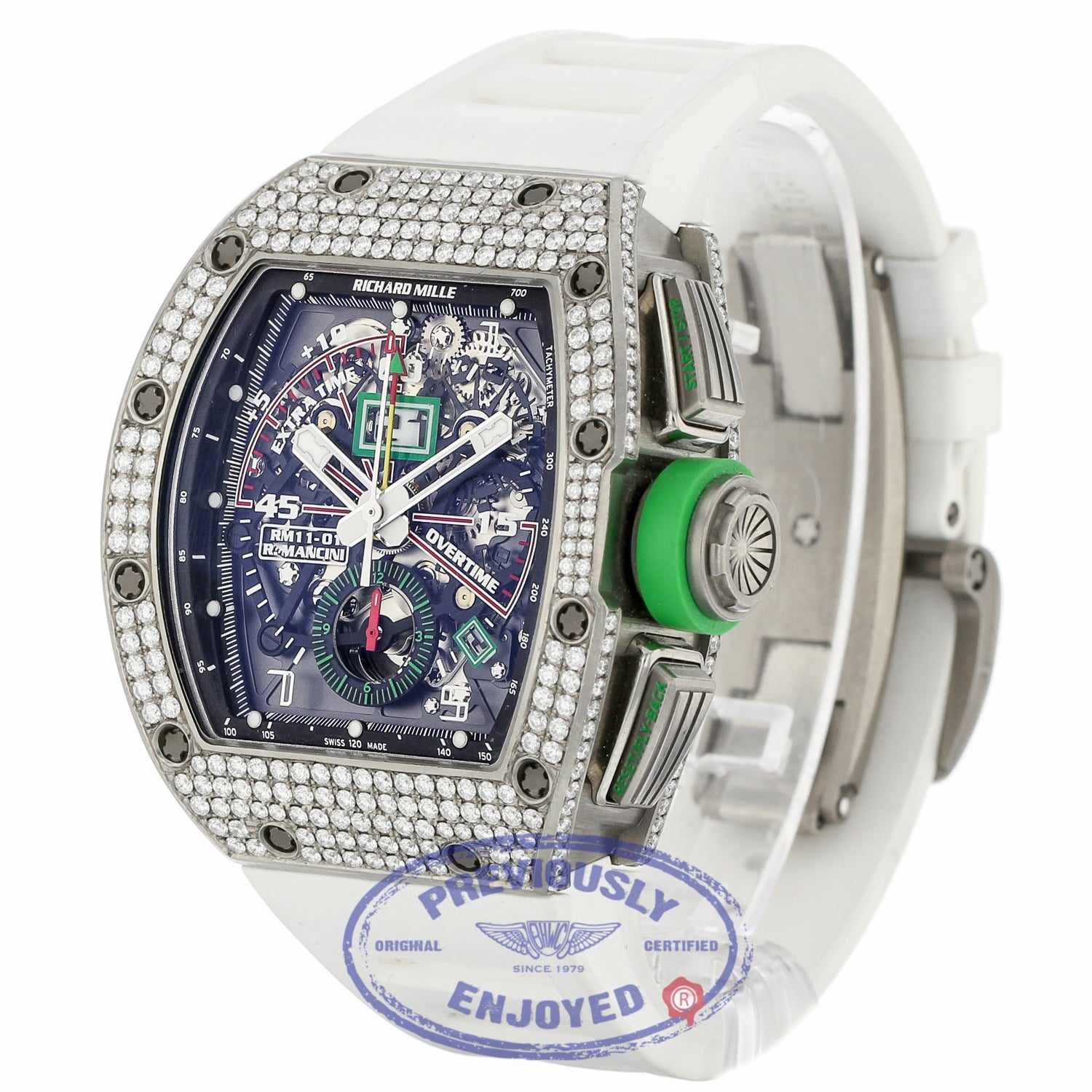 Richard Mille Mancini Edition Titanium Aftermarket Diamond RM11-01 AN Ti/046 KFZ9EY - Beverly Hills Watch