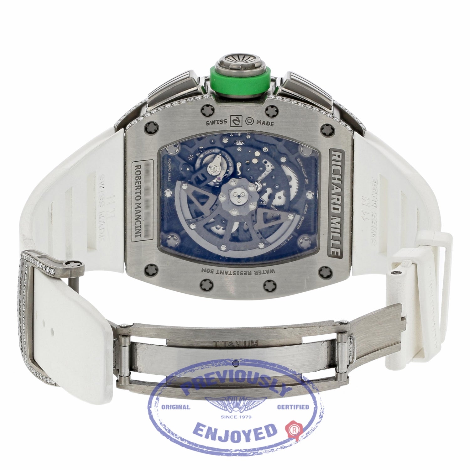 Richard Mille Mancini Edition Titanium Aftermarket Diamond RM11-01 AN Ti/046 KFZ9EY - Beverly Hills Watch