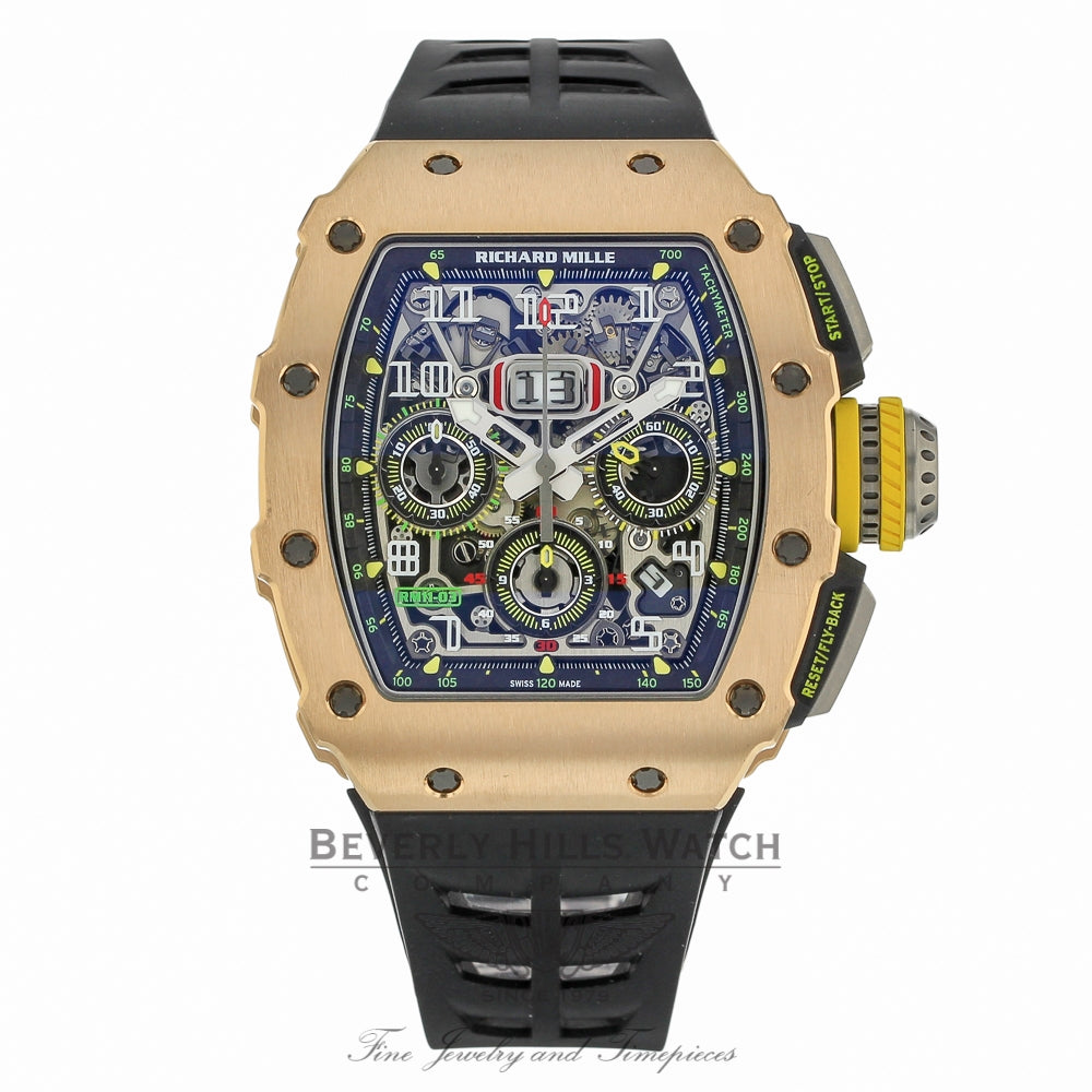 Richard Mille Rose Gold Chronograph Titanium Middle Case RM11-03 RG Ti 3RQXVF - Beverly Hills Watch