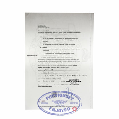 Richard Mille RM061-01 Yohan Blake Manual Wind Skeleton RM61-01 CA-TZP 0J8J2X - Beverly Hills Watch