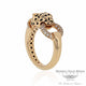 Naira & C 18K Rose gold Panther Enamel Diamond Neck and mouth Ring CCMI0274/13/ring-R 2R6ZH8 - Beverly Hills Jewelry Store