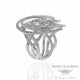 18k White Gold White Diamonds Round Geometric Design Ring Size 6 LYLLWR - Beverly Hills Watch