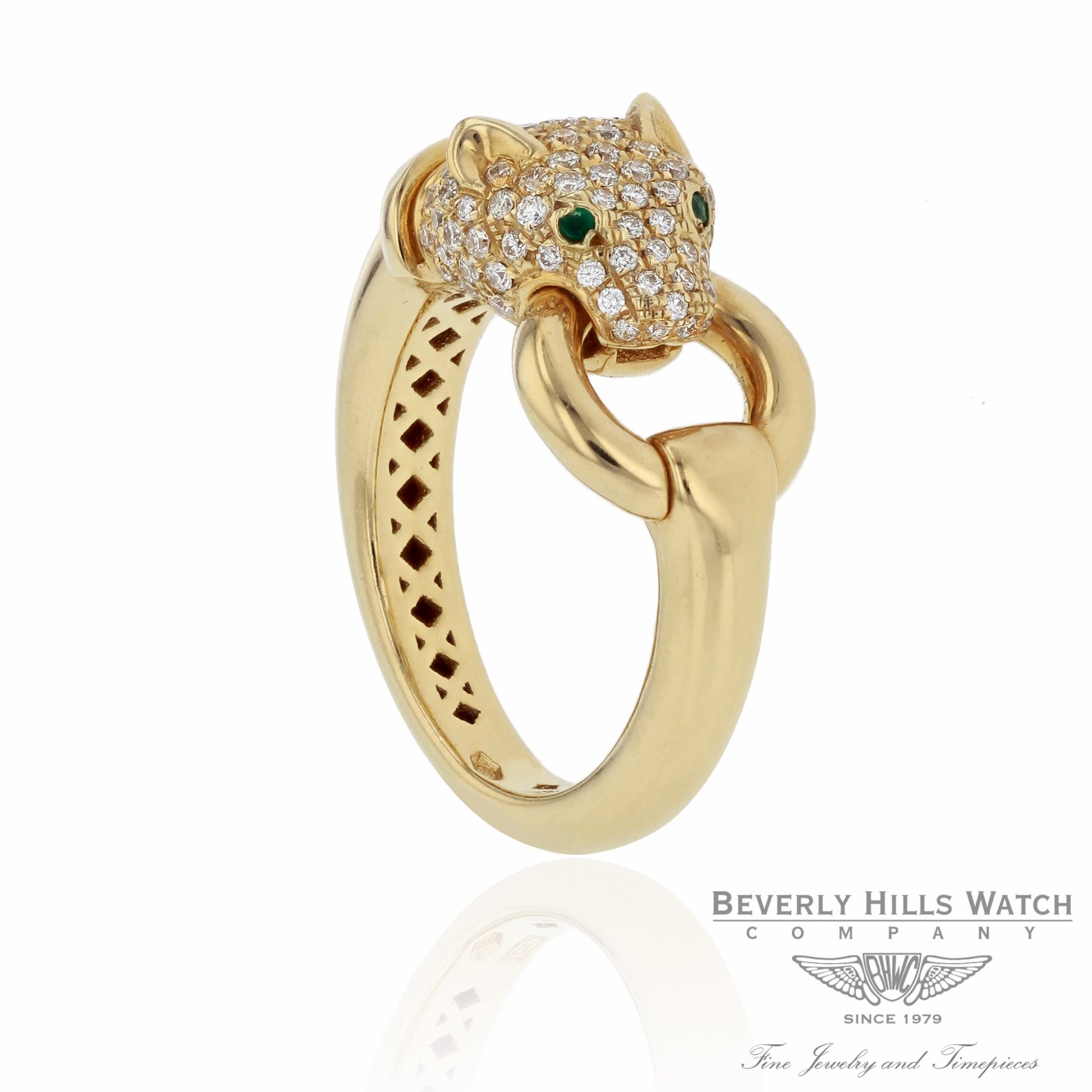 Naira & C 18K Yellow Gold Diamond Panther Ring CCMI0281/13/ring-Y P1F6CY - Beverly Hills Jewelry Store