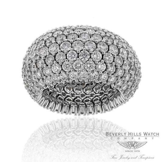 Diamond Ring Wide 6 Row Wide Flexible Band WFE4Y9 - Beverly Hills Watch